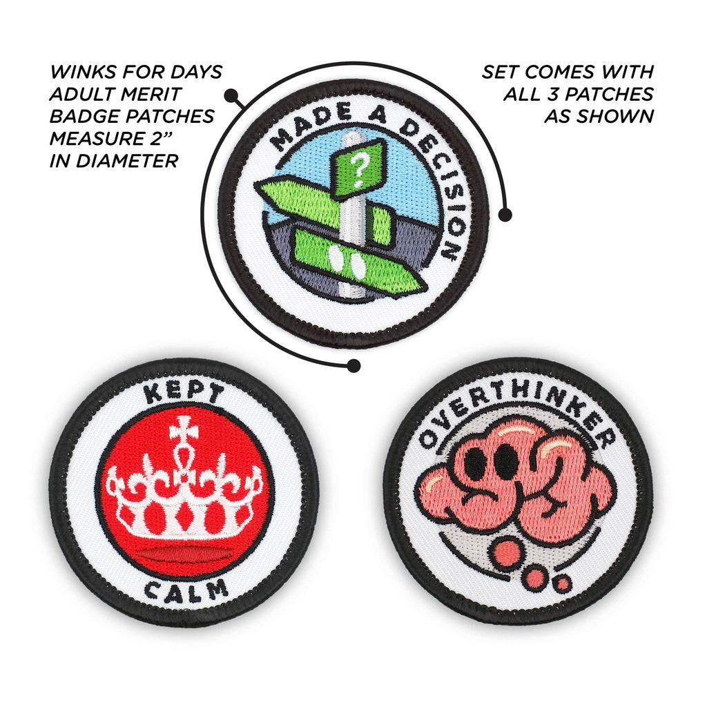 Adulting Merit Badge Embroidered Iron-On Patches (Responsibilities - S –  Winks For Days