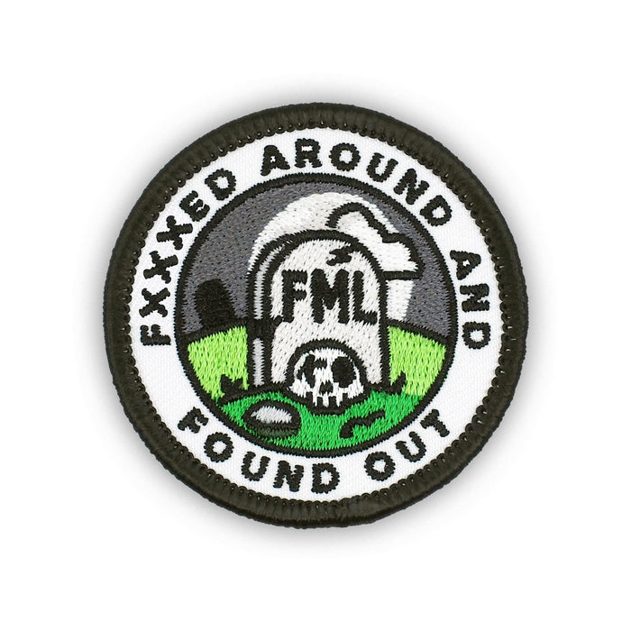 Fucked Around And Found Out individual adulting merit badge patch for adults