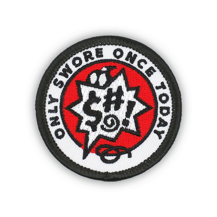 Only Swore Once Today individual adulting merit badge patch for adults
