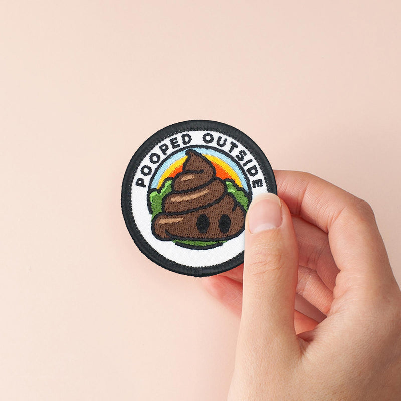 Pooped Outside individual adulting merit badge patch for adults