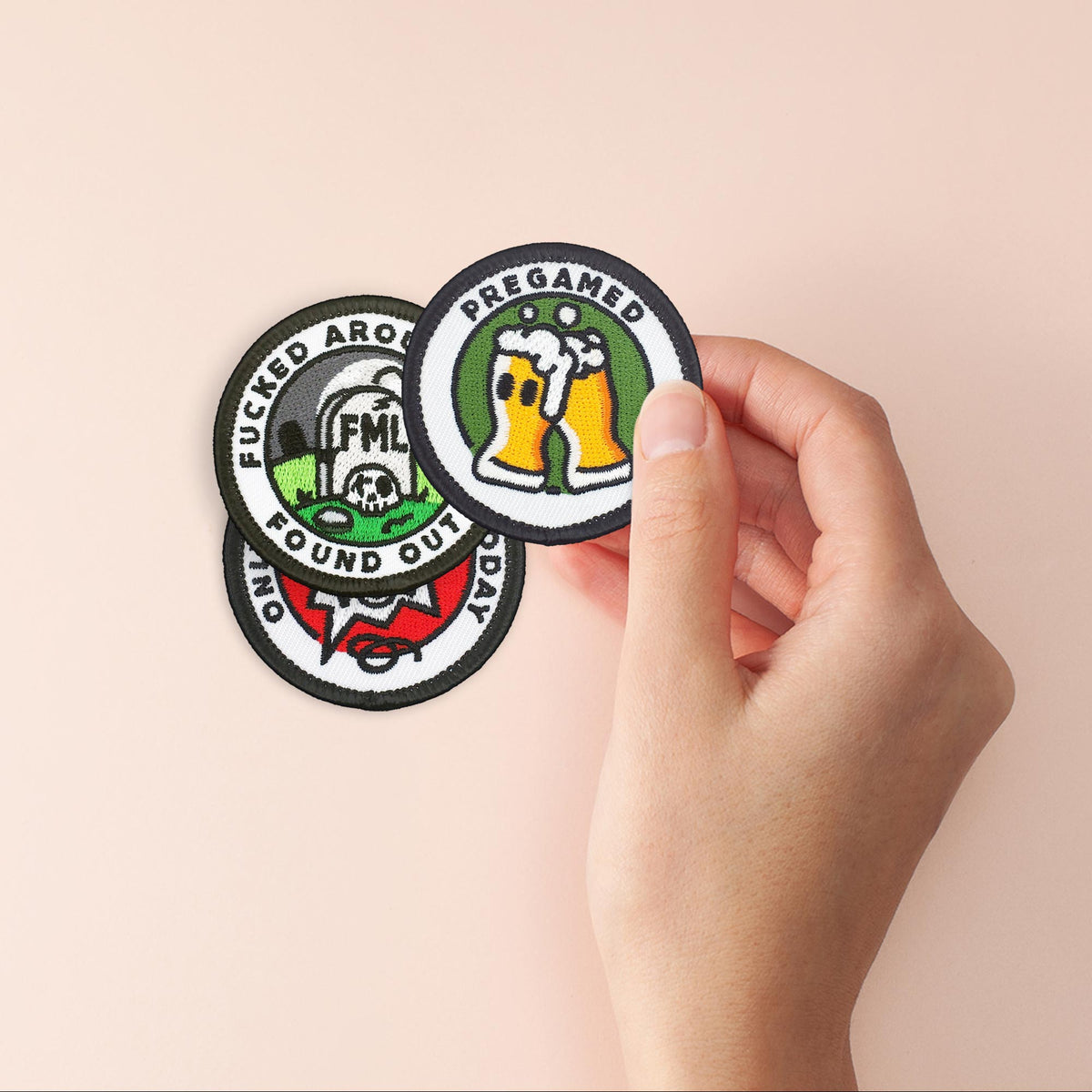 Pregamed adulting merit badge patch set of 3