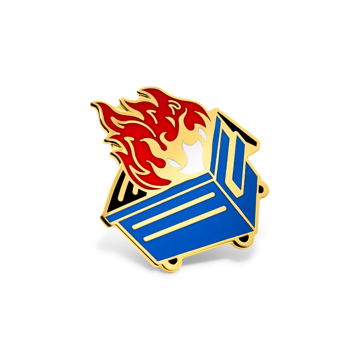 Blue Dumpster Fire Hard Enamel Lapel Pin