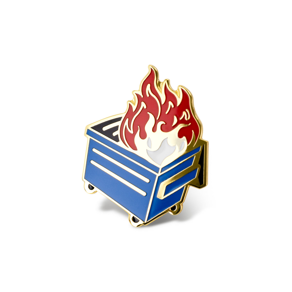 Blue Dumpster Fire Hard Enamel Lapel Pin