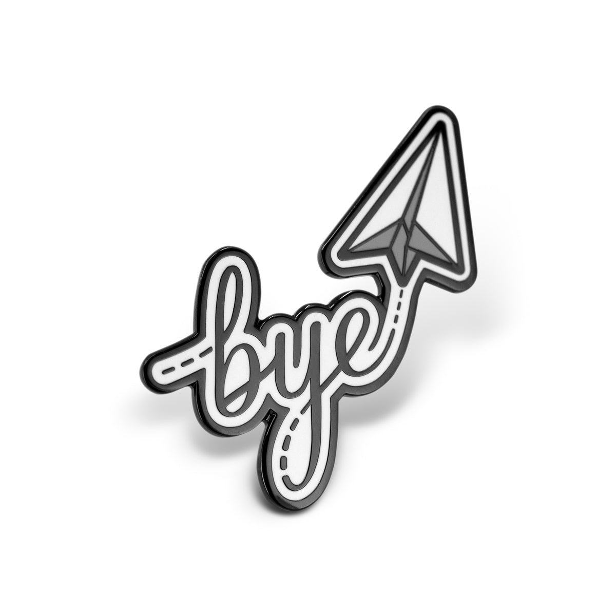 Bye Paper Airplane Hard Enamel Lapel Pin
