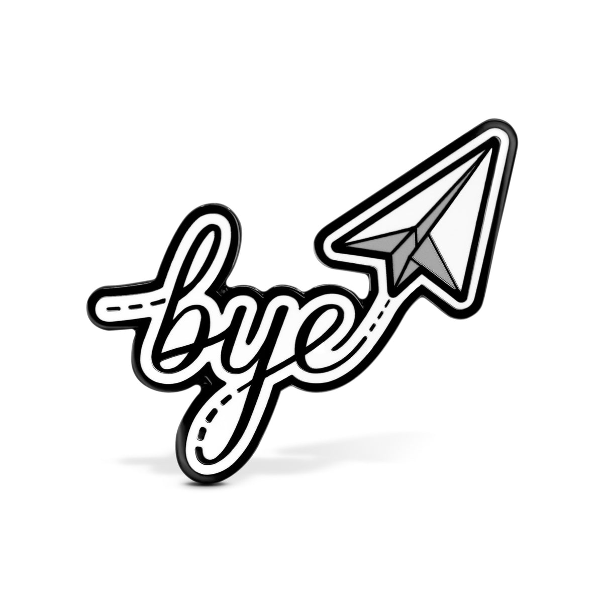 Bye Paper Airplane Hard Enamel Lapel Pin