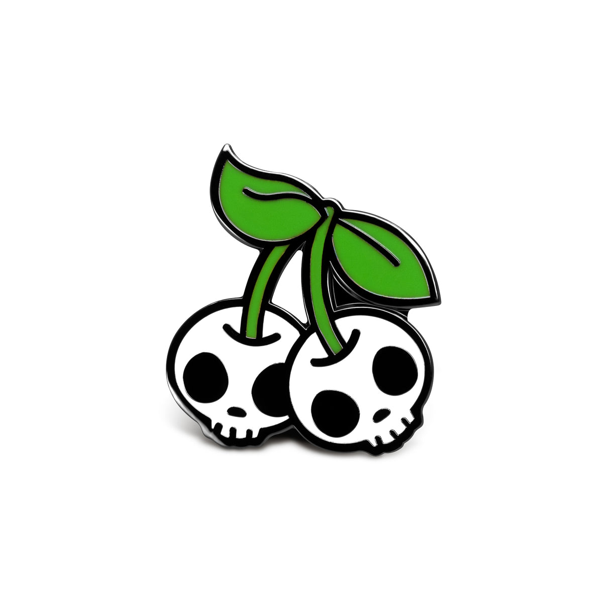 Cherry Skulls Hard Enamel Lapel Pin