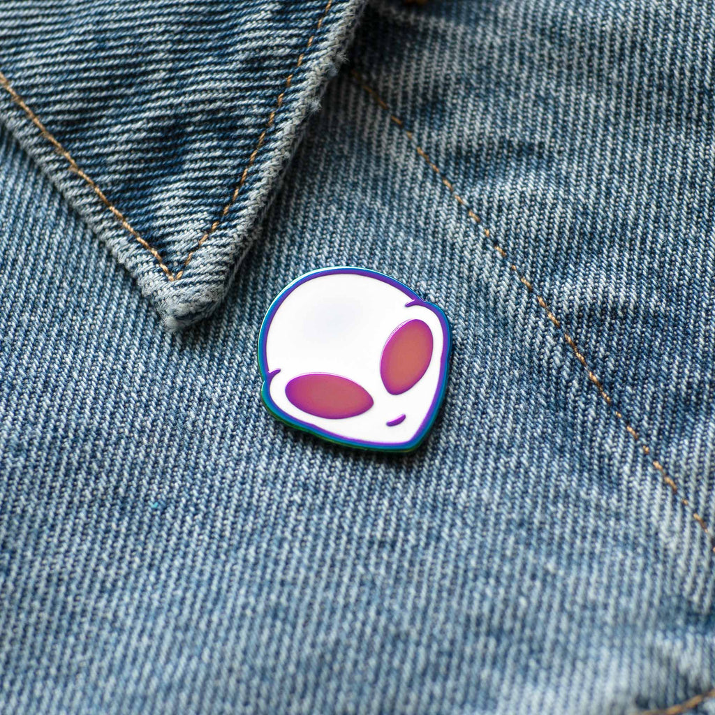 Winks For Days Iridescent Alien Hard Enamel Pin - Extraterrestrial Collectible
