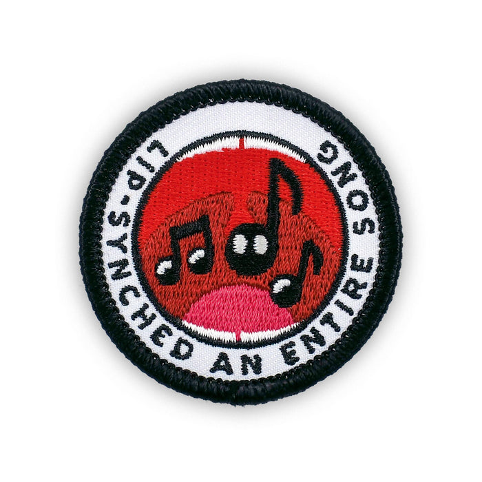 Lip-Synched An Entire Song adulting merit badge patch for adults