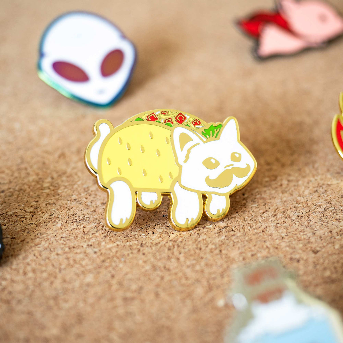 Taco Cat Spelled Backwards Is Taco Cat hard enamel pin