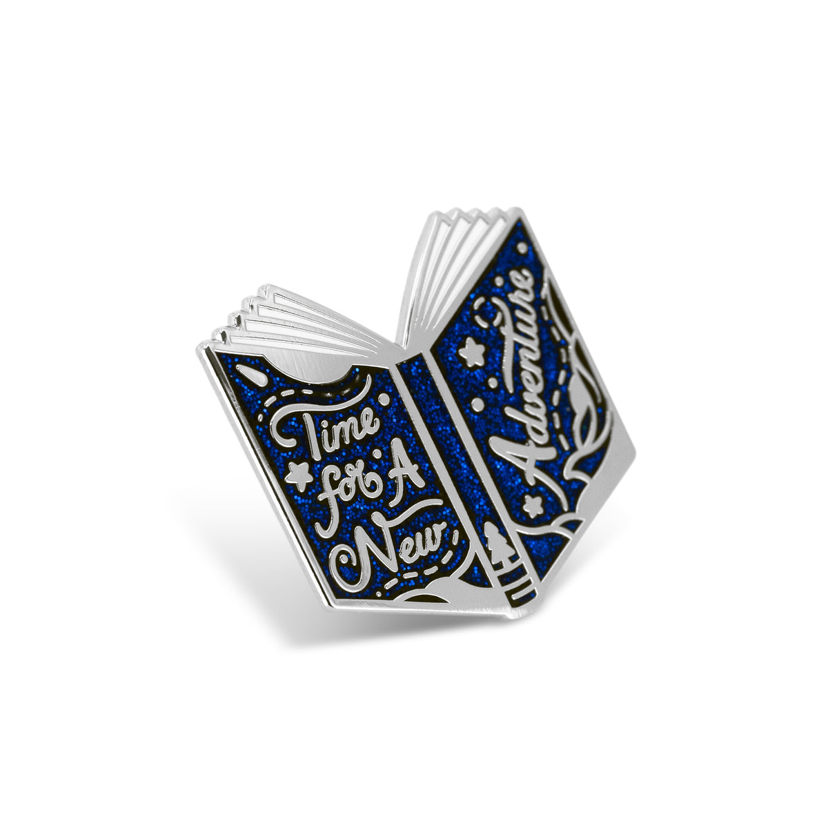 Time For a New Adventure Book Hard Enamel Lapel Pin