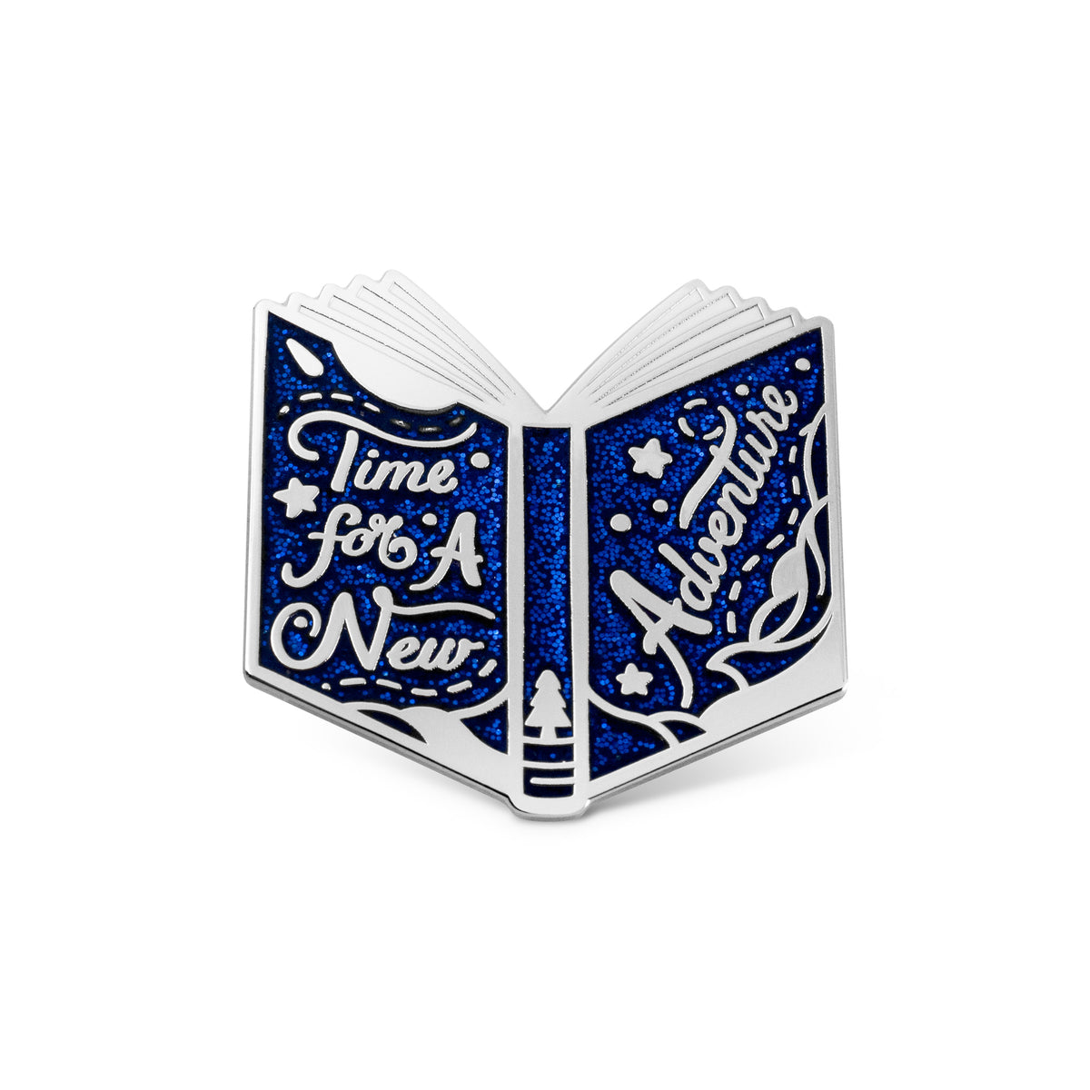 Time For a New Adventure Book Hard Enamel Lapel Pin
