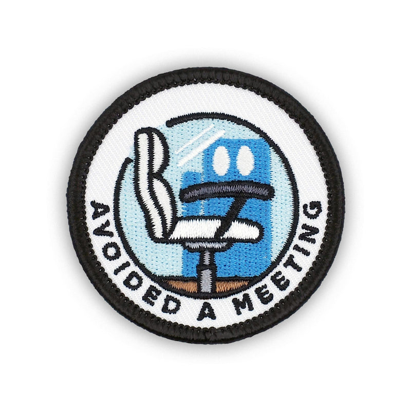 Avoided A Meeting Corporate individual adulting merit badge patch for adults