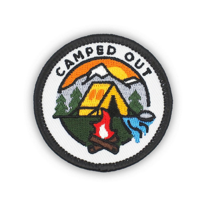 Camped Out Camping individual adulting merit badge patch for adults
