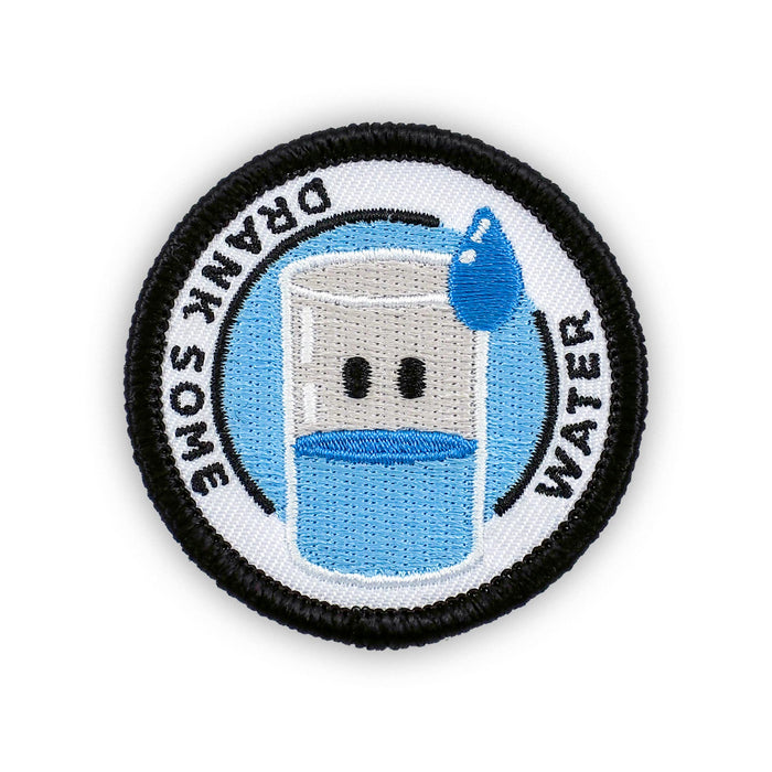 Drank Some Water individual adulting merit badge patch for adults