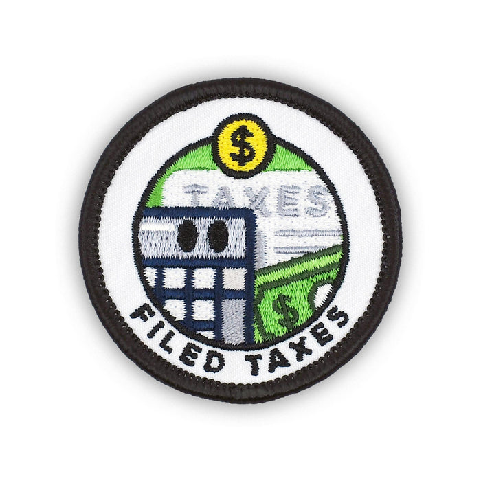 Filed Taxes individual adulting merit badge patch for adults