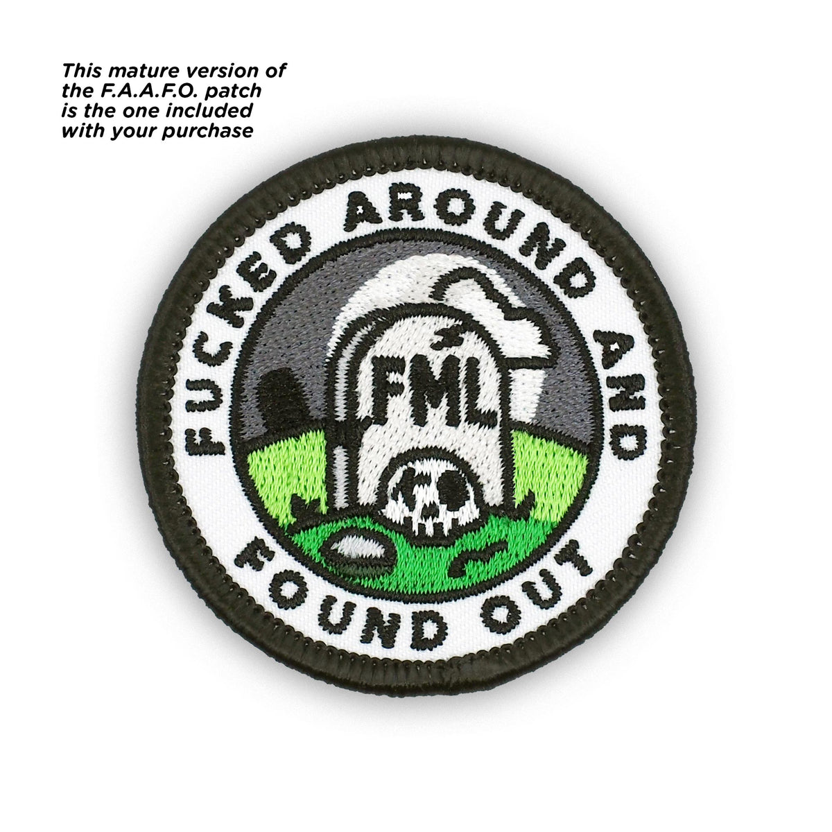 Fucked Around And Found Out individual adulting merit badge patch for adults