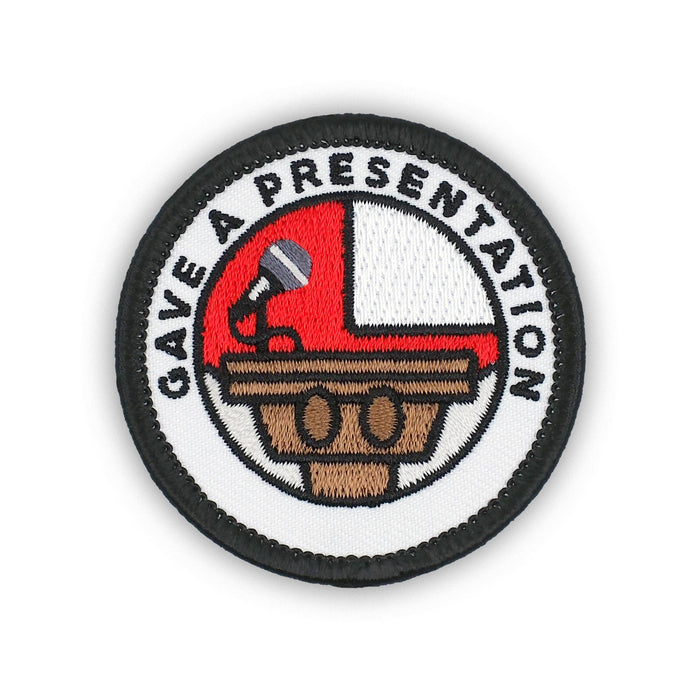 Gave A Presentation individual adulting merit badge patch for adults