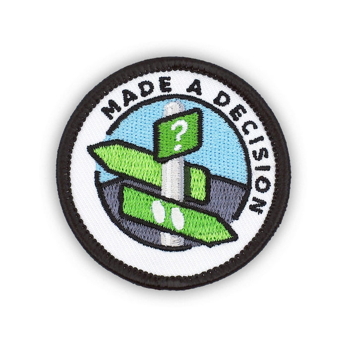 Made A Decision individual adulting merit badge patch for adults