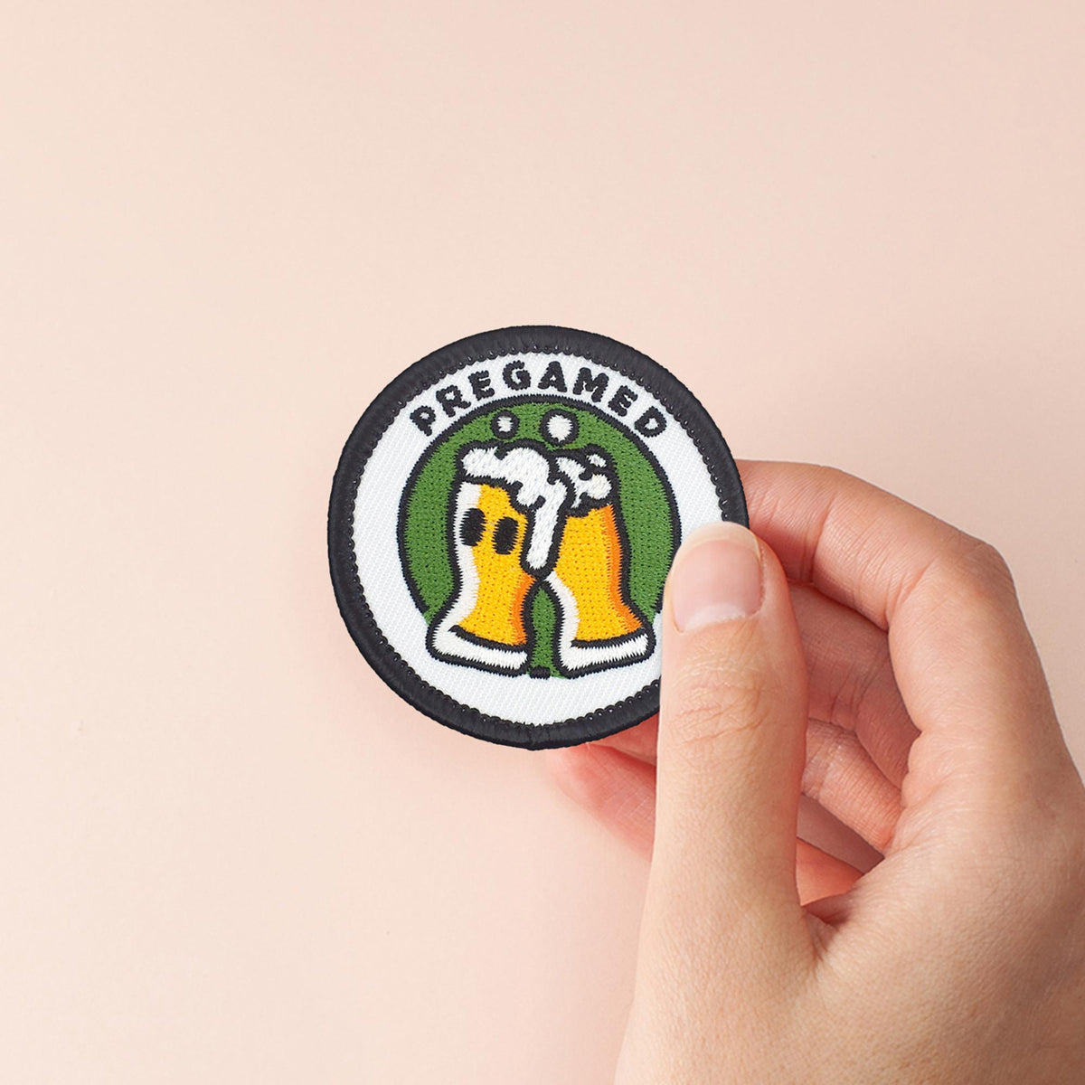 Pregamed Drinking Beer Cheers individual adulting merit badge patch for adults