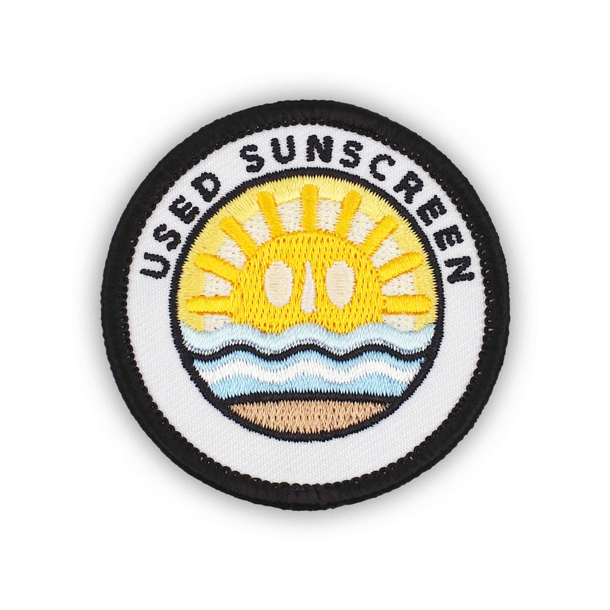 Used Sunscreen individual adulting merit badge patch for adults