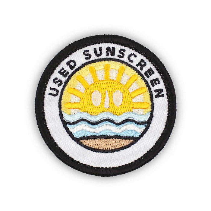 Used Sunscreen individual adulting merit badge patch for adults