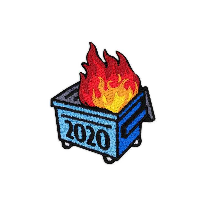 2020 Dumpster Fire embroidered iron-on patch