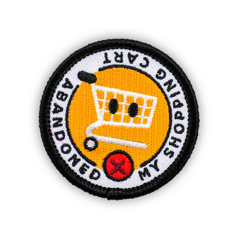 Abandoned My Shopping Cart adulting merit badge patch for adults