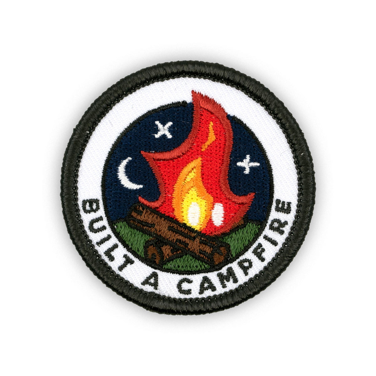 Adulting Merit Badge Embroidered Iron-On Patch (Built a Campfire) – Winks  For Days | Übergangsjacken