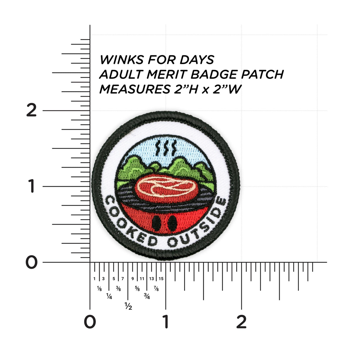 Cooked Outside patch measurements