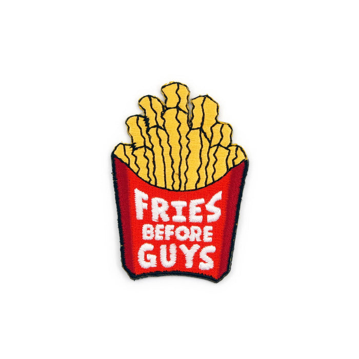 Fries Before Guys embroidered iron-on patch