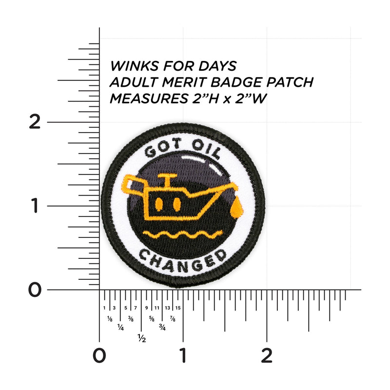 Got Oil Changed patch measurements
