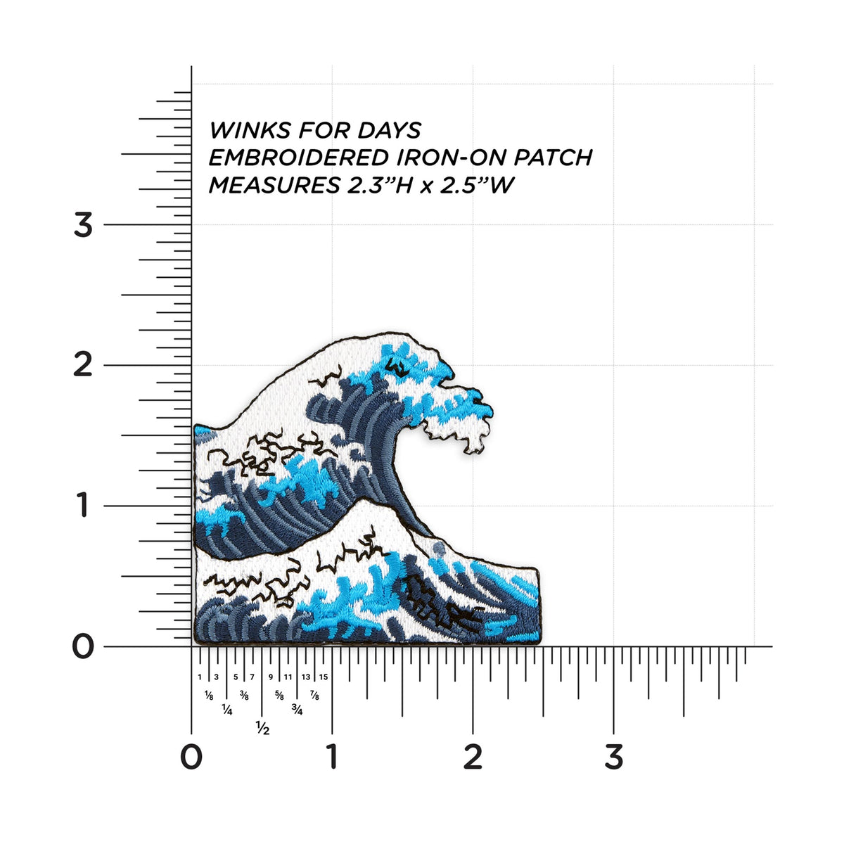 Sea Wave Embroidery Patches For Men - Clothing Repair & Decoration