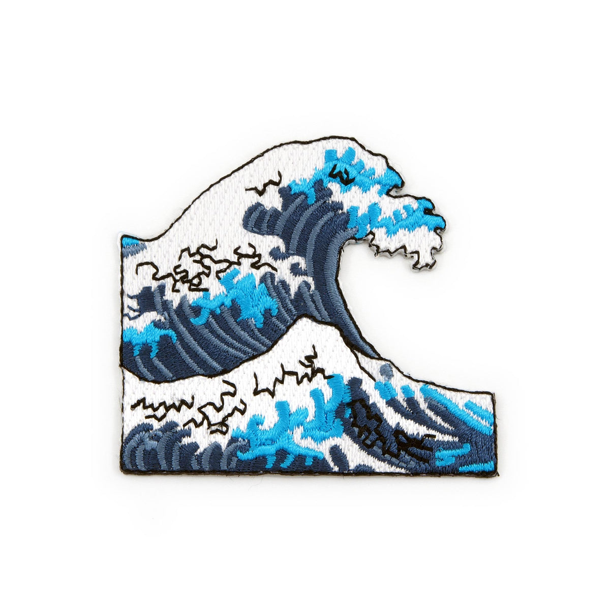 Great Ocean Wave embroidered iron-on patch
