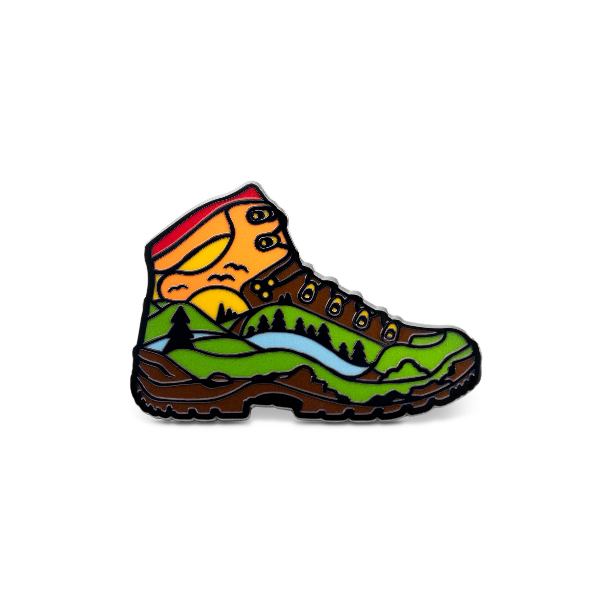 Hiked It Liked It Hiking Boot Hard Enamel Lapel Pin – Winks For Days