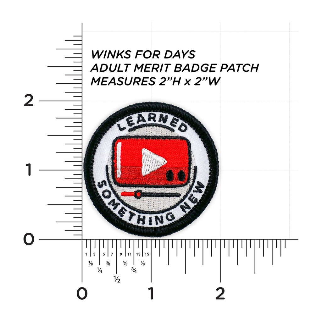 Adulting Merit Badge Embroidered Iron-On Patch (Learned Something New ...
