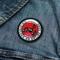 Lip-Synched An Entire Song adulting merit badge patch for adults on denim jacket