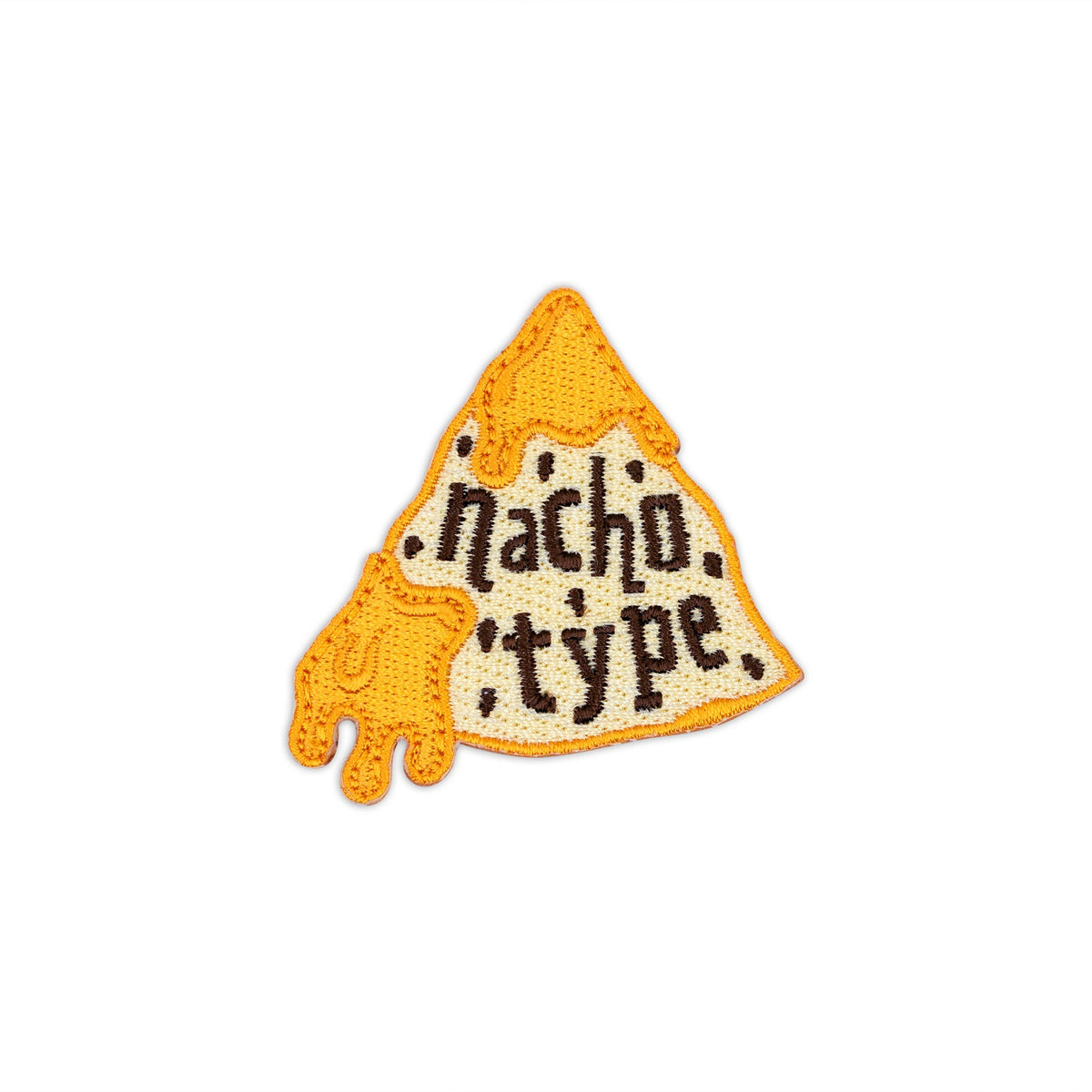 Nacho Type Tortilla Chip embroidered iron-on patch