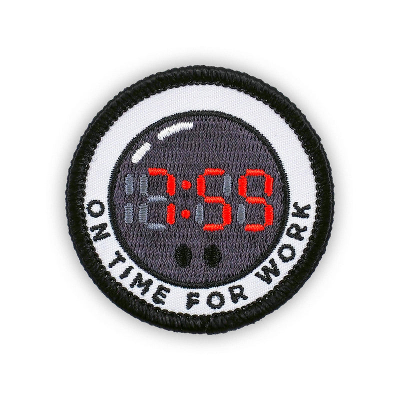 On Time For Work adulting merit badge patch for adults