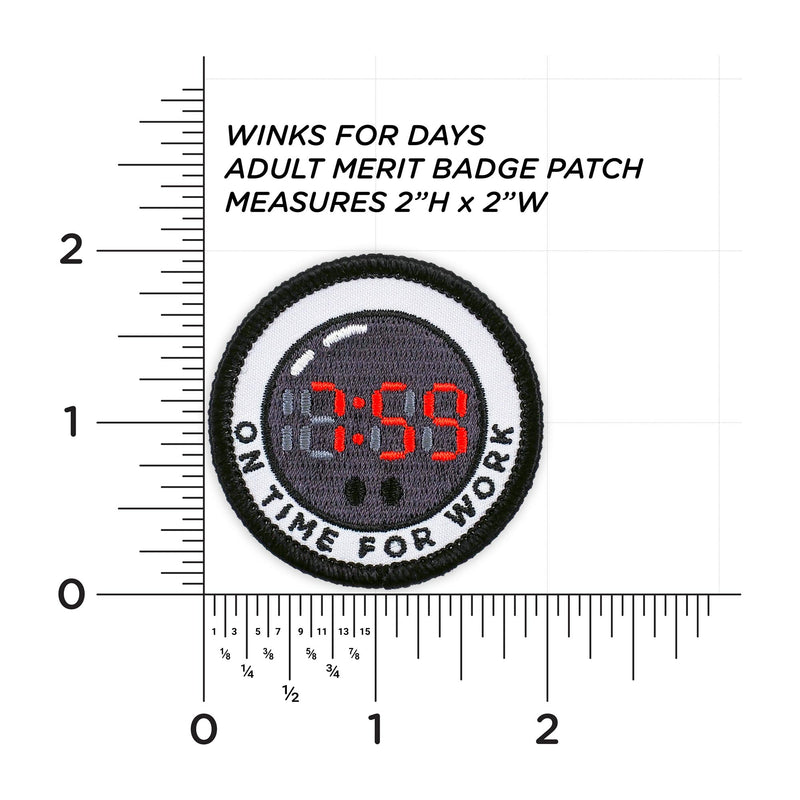 On Time For Work patch measurements