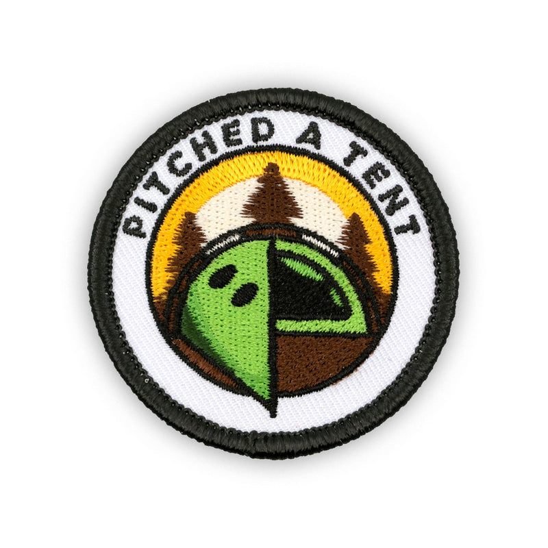 patch for tent Adulting Merit Badge Embroidered Iron-On Patch (Pitched a Tent)