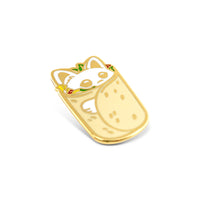 Burrito Cat Hard Enamel Lapel Pin