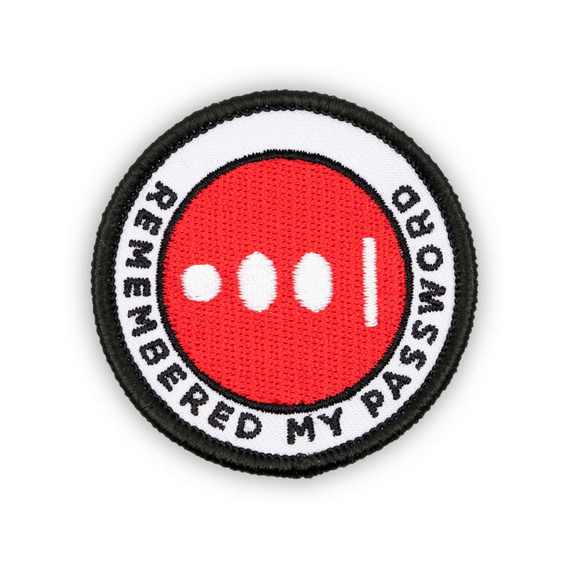 Remembered My Password adulting merit badge patch for adults