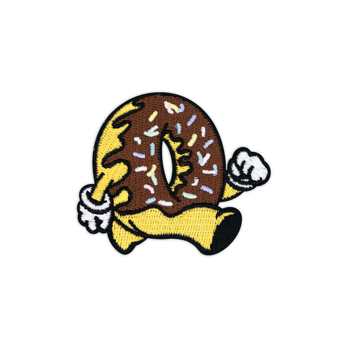 Running Donut embroidered iron-on patch