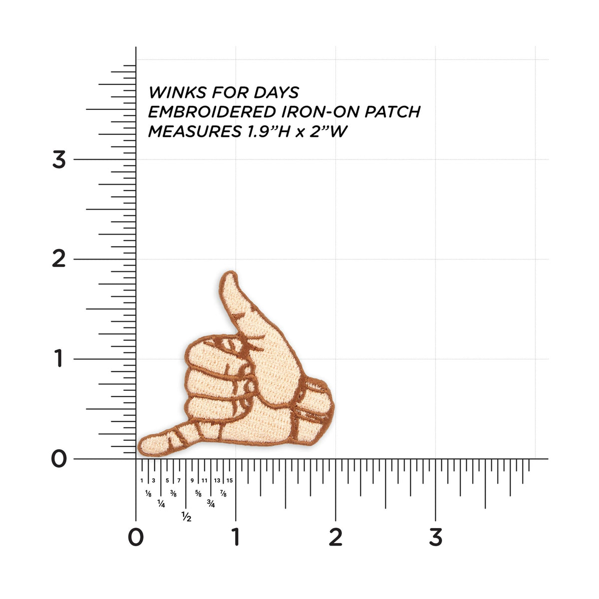 Shaka Hand measurements