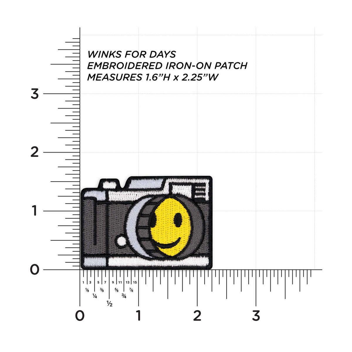 Smiley Face Vintage Camera measurements