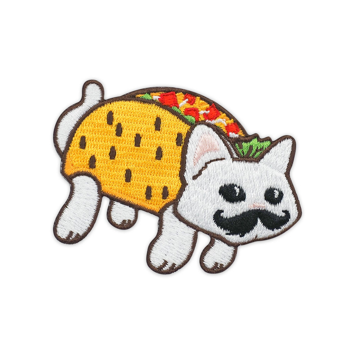 Taco Cat Spelled Backwards is Taco Cat embroidered iron-on patch