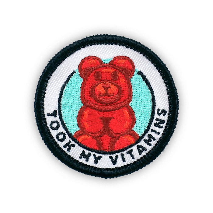 Took My Vitamins adulting merit badge patch for adults
